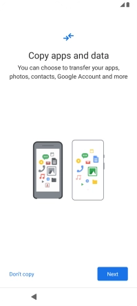 Press Don't copy and follow the instructions on the screen to finish the activation.