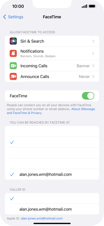 Press the indicator next to 