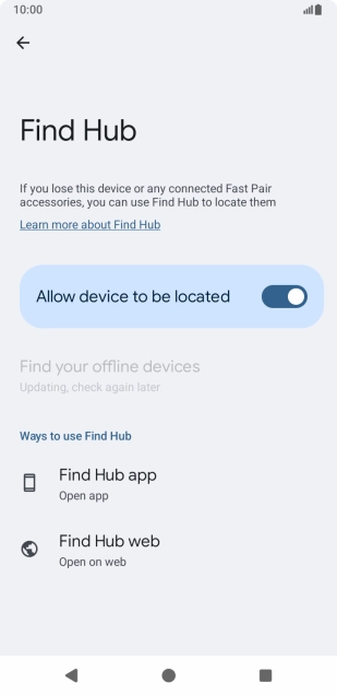 Press the Home key to return to the home screen.