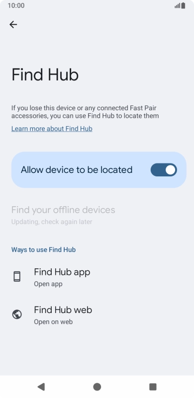 Press the Home key to return to the home screen.