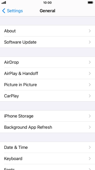 Press Software Update. If a new software version is available, it's displayed. Follow the instructions on the screen to update the phone software.