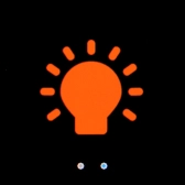 Press the screen brightness icon repeatedly to select the required brightness.