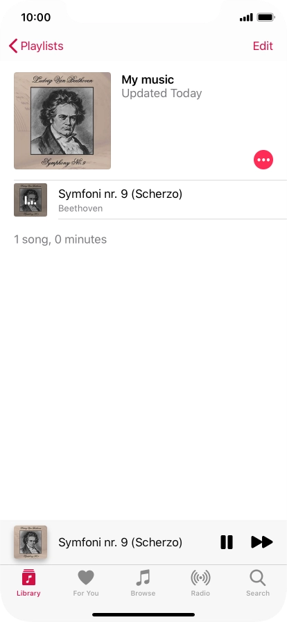 Press the song title.