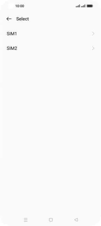 Press the name of the SIM.