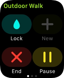 Press End to stop your training activity.