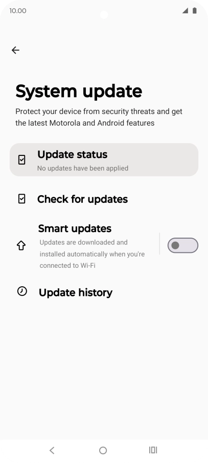 Press Check for updates. If a new software version is available, it's displayed. Follow the instructions on the screen to update the phone software.