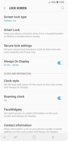 Press Screen lock type and key in the additional phone lock code you created earlier.
