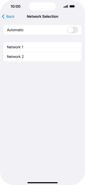 If you turn off the function, press the required network. If you turn off the function, press the required network.