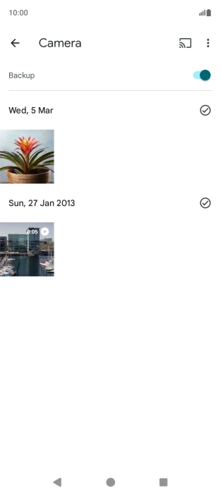Press and hold the required picture or video.