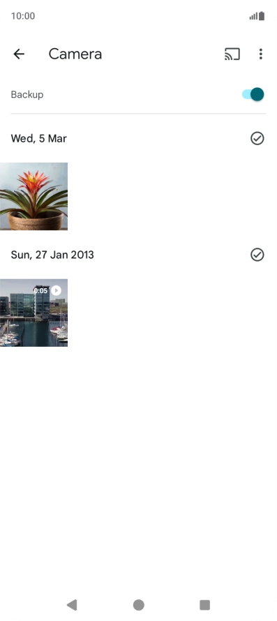 Press and hold the required picture or video.