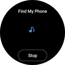 Press Stop when you've found your phone. Press Stop when you've found your phone.