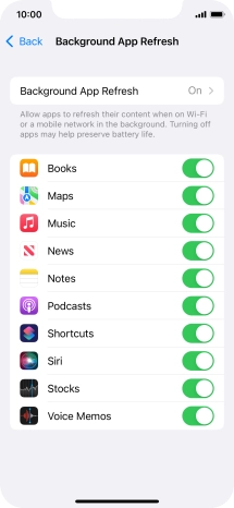 Press Background App Refresh.
