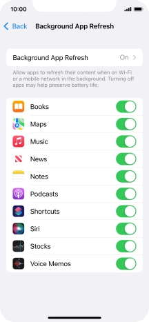 Press Background App Refresh.
