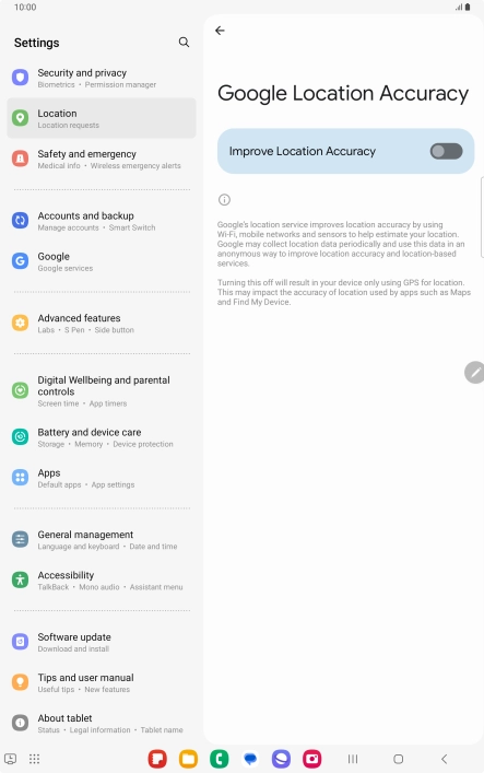 If you press the indicator next to 