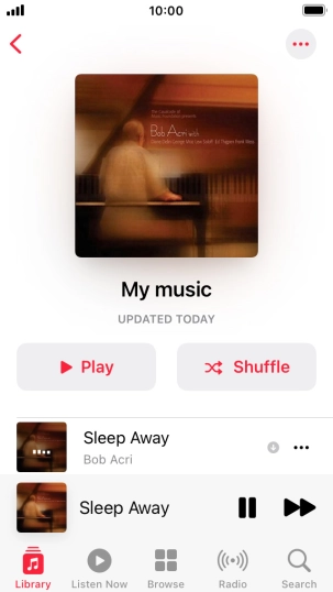 Press the song title. Press the song title.