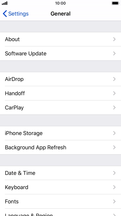 Press Software Update. If a new software version is available, it's displayed. Follow the instructions on the screen to update the phone software.