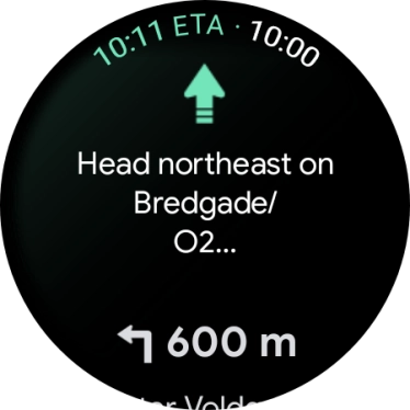 Follow the instructions on the screen to navigate to the selected destination. Follow the instructions on the screen to navigate to the selected destination.