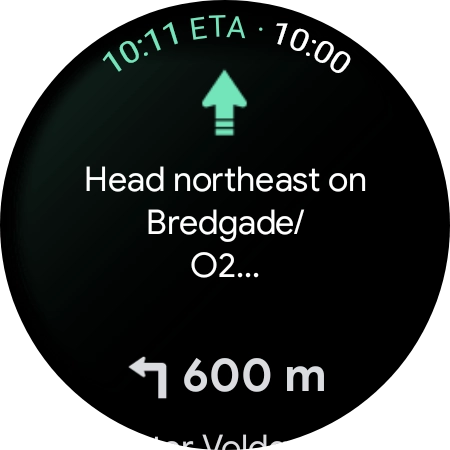 Follow the instructions on the screen to navigate to the selected destination. Follow the instructions on the screen to navigate to the selected destination.