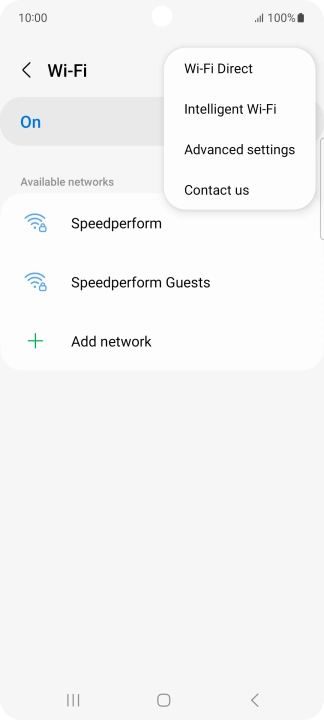 Press Intelligent Wi-Fi.