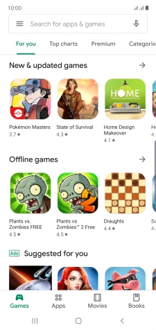 Slide your finger right starting from the left side of the screen.