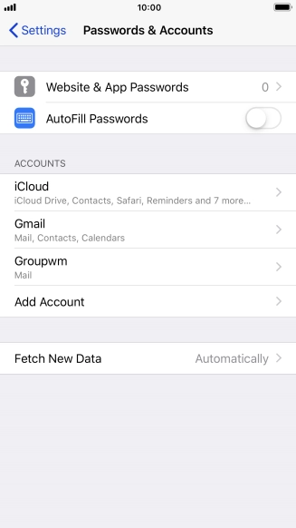 Press the required account. Press the required account.