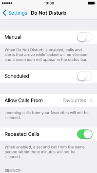 Press the indicator next to 