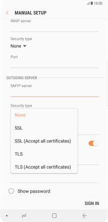 Press None to turn off the function.