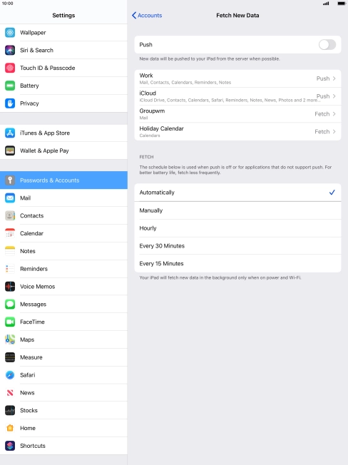 If you turn off the function, press the required setting.
