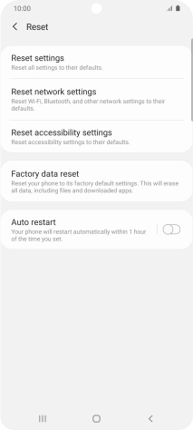 Press Factory data reset.