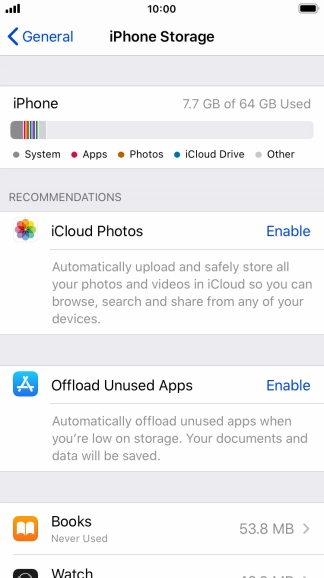 Press the required app.