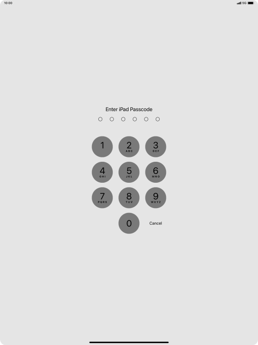Use the lock code you created. The app is now locked.