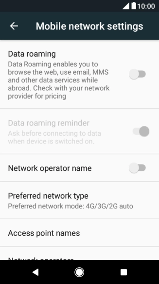 Press the indicator next to 
