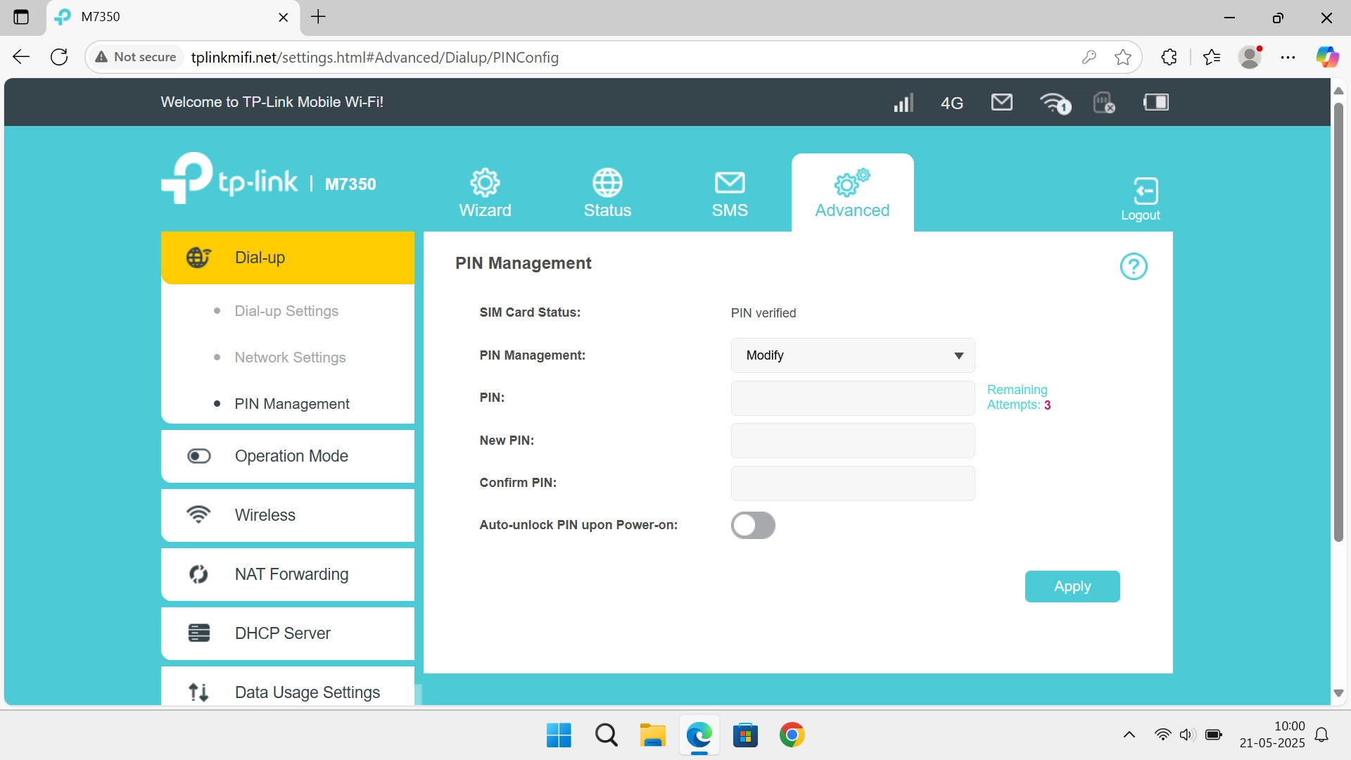 Click the field next to 