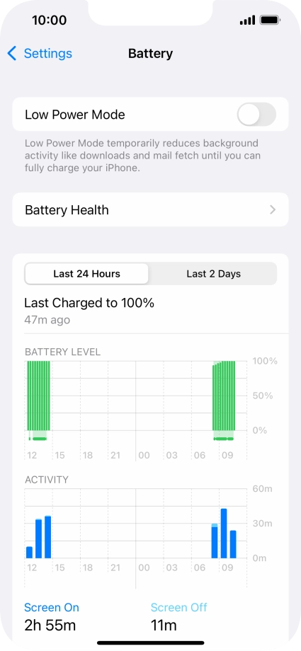Press Battery Health.