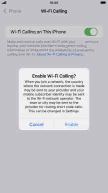 If you turn on the function, press Enable.