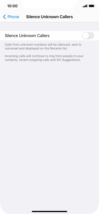 Press the indicator next to 