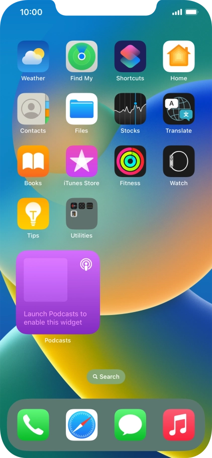 If you're using a Widget Stack: slide up or down on the stack to select the required widget.