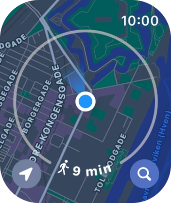 Press the search icon. Press the search icon.