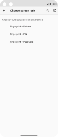 Press the required phone lock code and follow the instructions on the screen to create an additional phone lock code.