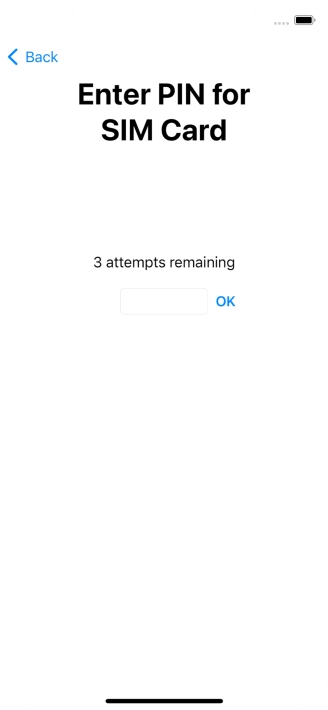 If your SIM is locked, key in your PIN and press OK.