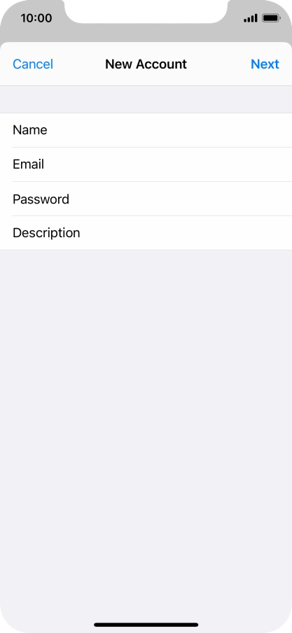Press Description and key in the required name.