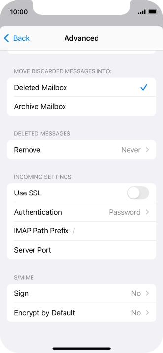 Press the indicator next to 