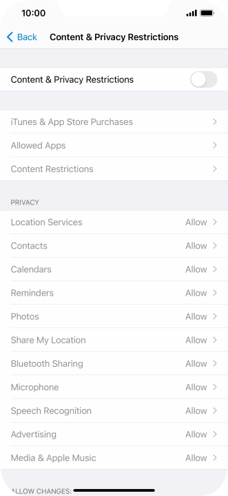 Press the indicator next to 