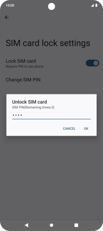 Key in your PIN and press OK.