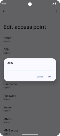Key in live.vodafone.com and press OK.