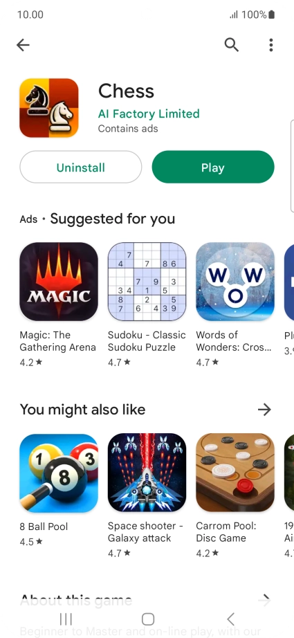 Press the Home key to return to the home screen.