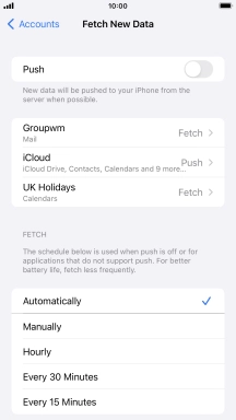 If you turn off the function, press the required setting.