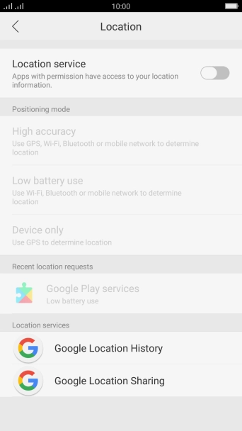 Press the indicator next to 