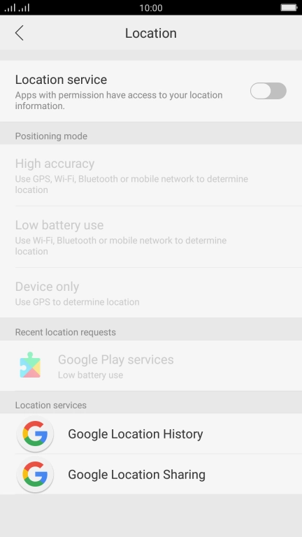 Press the indicator next to 