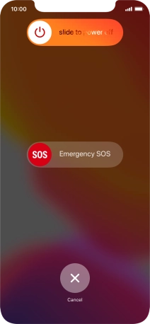 Press and drag the power off icon right.
